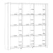 Bohol 3 Door Large Display Cabinet in Riviera Oak/White