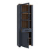 Bohol 2 Door 1 Drawer Narrow Display Cabinet in Riviera Oak/Navy