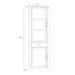 Bohol 2 Door 1 Drawer Narrow Display Cabinet in Riviera Oak/Navy