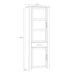 Bohol 2 Door 1 Drawer Narrow Display Cabinet in Riviera Oak/White