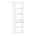 Bohol 2 Door 1 Drawer Narrow Display Cabinet in Riviera Oak/White