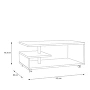 Bailey Coffee Table in Concrete Optic Dark Grey