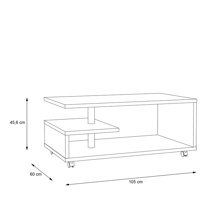 Bailey Coffee Table in Concrete Optic Dark Grey