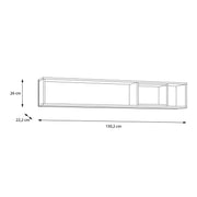 High Rock Wall Shelf in Matt Black/Riviera Oak