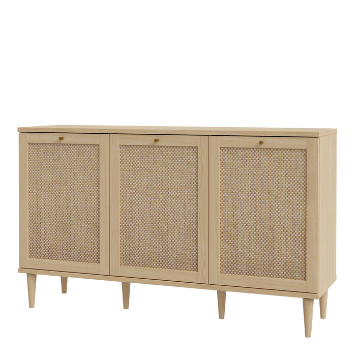Calasetta 3 Door Sideboard in Rattan 