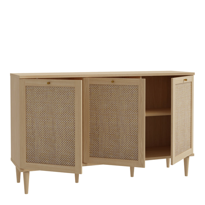 Calasetta 3 Door Sideboard in Rattan 
