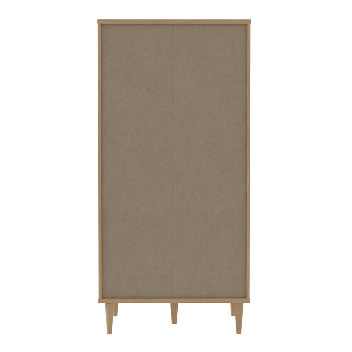 Calasetta 2 Door Display Cabinet in Rattan 