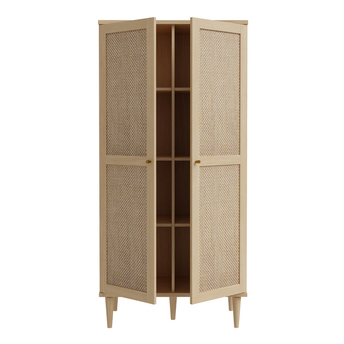 Calasetta 2 Door Display Cabinet in Rattan 