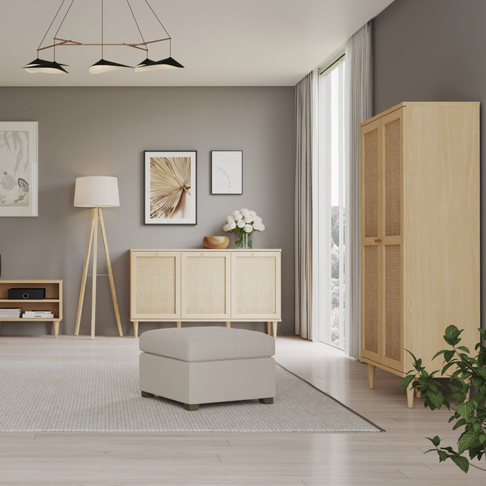 Calasetta 2 Door Display Cabinet in Rattan 