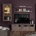 Corona 1 Door  Wall Display Cabinet in Tabak Oak