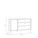 High Rock 1 Door 3 Drawer Sideboard in Matt Black/Riviera Oak