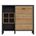 High Rock Storage/Display Chest in Matt Black/Riviera Oak