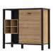 High Rock Storage/Display Chest in Matt Black/Riviera Oak