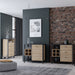 High Rock Storage/Display Chest in Matt Black/Riviera Oak