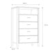 High Rock Chest of 4 Drawers in Matt Black/Riviera Oak