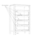 High Rock Chest of 4 Drawers in Matt Black/Riviera Oak