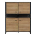 High Rock Storage Cabinet in Matt Black/Riviera Oak