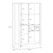 High Rock Wide Shelf Unit in Matt Black/Riviera Oak