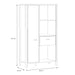 High Rock Wide Shelf Unit in Matt Black/Riviera Oak