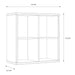Mauro 2x2 Storage Unit in White High Gloss/White