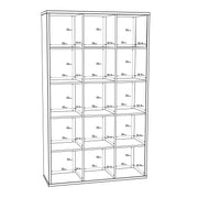 Mauro 3x5 Storage Unit in Matt White