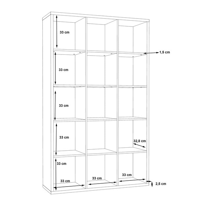 Mauro 3x5 Storage Unit in Matt Black