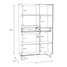 Nikomedes Display Cabinet in Spica Oak/Matt Black/Bartex Oak