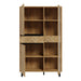 Nikomedes Display Cabinet in Spica Oak/Matt Black/Bartex Oak