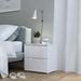 Sienna Bedside in White/White High Gloss 