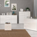 Sienna Bedside in White/White High Gloss 