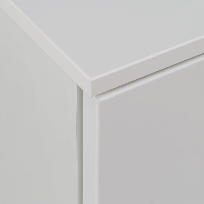 Sienna Bedside in White/White High Gloss 