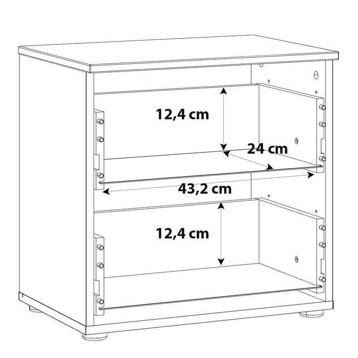 Sienna Bedside in White/White High Gloss 