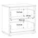 Sienna Bedside in White/White High Gloss 