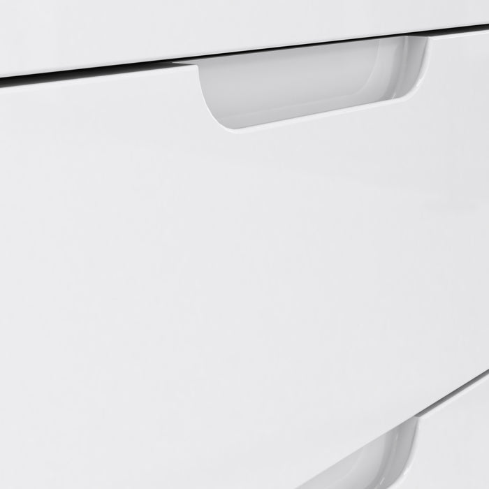 Sienna 4 Chest of Drawers 1 Door in White/White High Gloss 