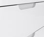 Sienna Wide Chest of 4 Drawers and 2 Doors in White/White High Gloss 