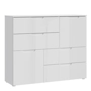 Sienna Abstract Chest of in White/White High Gloss 