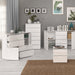 Sienna Abstract Chest of in White/White High Gloss 