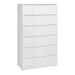Sienna Chest of 6 Drawers in White/White High Gloss 