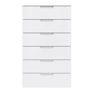 Sienna Chest of 6 Drawers in White/White High Gloss