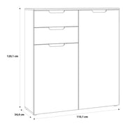 Sienna Chest of Drawers in White/White High Gloss