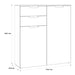 Sienna Chest of Drawers in White/White High Gloss 