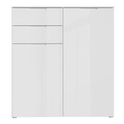 Sienna Chest of Drawers in White/White High Gloss