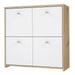 Best Chest Storage Cabinet with 4 Doors in Artisan Oak/White