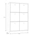 Best Chest Storage Cabinet with 6 Doors in Artisan Oak/White
