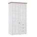 Illoppa 2 Door Wardrobe in Snowy Oak/Oak Nelson