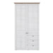 Illoppa 2 Door Wardrobe in Snowy Oak/Oak Nelson