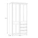 Illoppa 2 Door Wardrobe in Snowy Oak/Oak Nelson