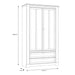 Illoppa Display Cabinet in Snowy Oak/Oak Nelson