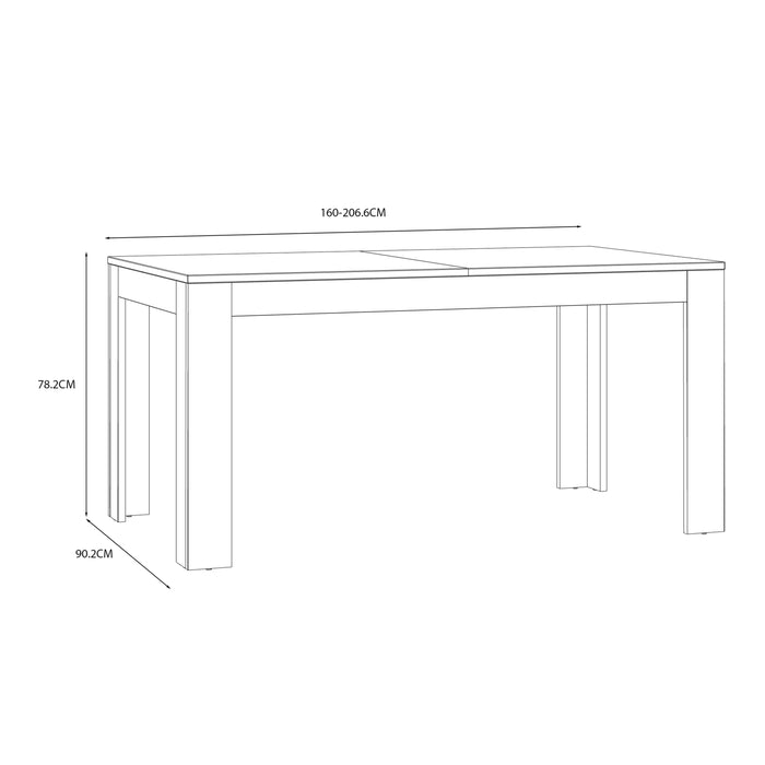 Bohol Extending Dining Table 160-207cm in Riviera Oak/Navy