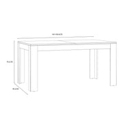Bohol Extending Dining Table 160-207cm in Riviera Oak/Grey Oak